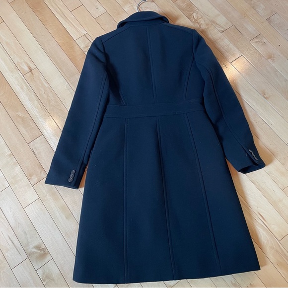 J. Crew Classic Lady Day Navy Blue Wool Blend Mid-Weight Coat Classic Old Money - Picture 8 of 15